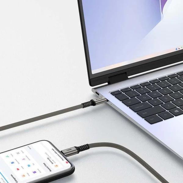 كيبل ماستر يو اس بي سي الى يو اس بي سي مضفر بقدرة 100 واط, 1.2 متر | Master Braided USB-C to USB-C Cable 100W 1.2M.