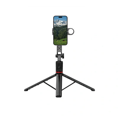 حامل سيلفي ويوو Wi-SE015 بلوتوث مع حامل ثلاثي وإضاءة LED ودوران 360° | WiWU Wi-SE015 Bluetooth Selfie Stick Tripod with LED Ring Light & 360° Rotation