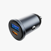 WiWU Wi-CC032 Nano Pro شاحن سيارة 60W مزدوج USB-C و USB-A شحن سريع