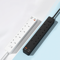 WiWU U01 Power Strip Socket With 4 AC 3 USB 20W PD - وصلة كهربائية بمنفذ يو اس بي سي و3 منافذ يو اس بي  بقدرة 20 واط من ويوو