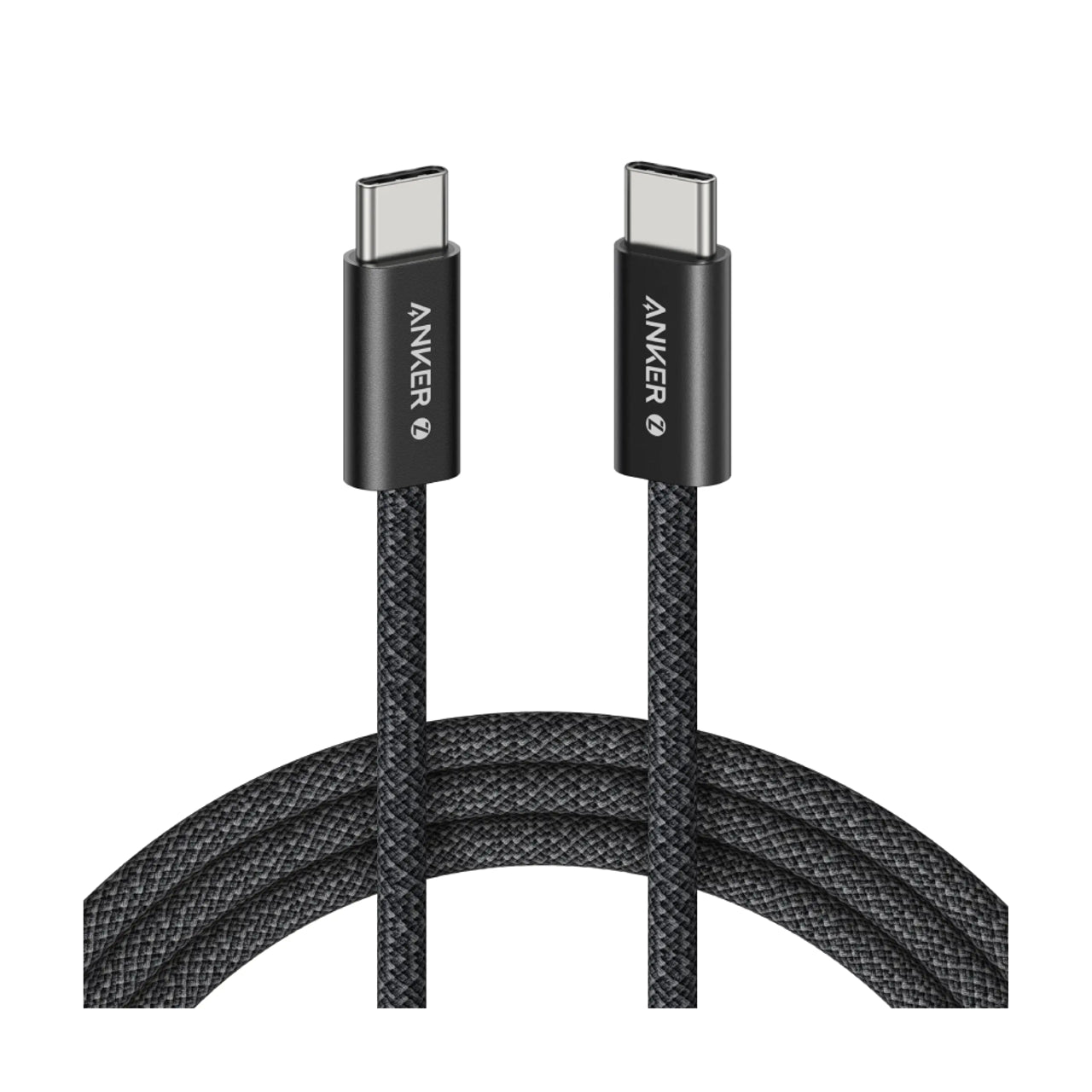 كيبل أنكر مضفر يو اس بي سي الى يو اس بي سي بقدرة شحن 240 واط وطول 1.8 متر | Anker USB-C to USB-C Braided Ultra Fast Charging Cable, 6 ft, 240W