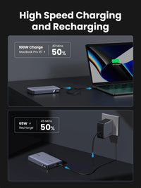 باور بانك يو جرين بسعة 20,000 مللي امبير وبقدرة شحن 100 واط | UGREEN 100W 20000mAh Power Bank