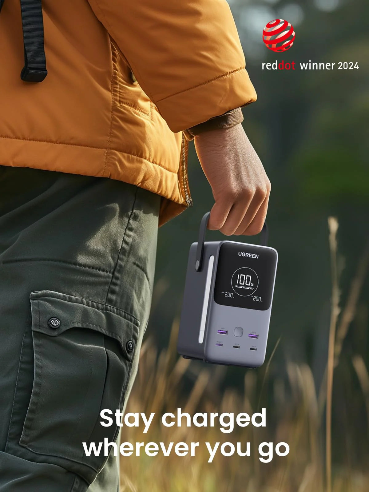 باور بانك يو جرين بسعة 48,000 مللي امبير وبقدرة شحن 300 واط مع شاشة ذكية | UGREEN 300W 48000mAh Power Bank with Smart Digital Display