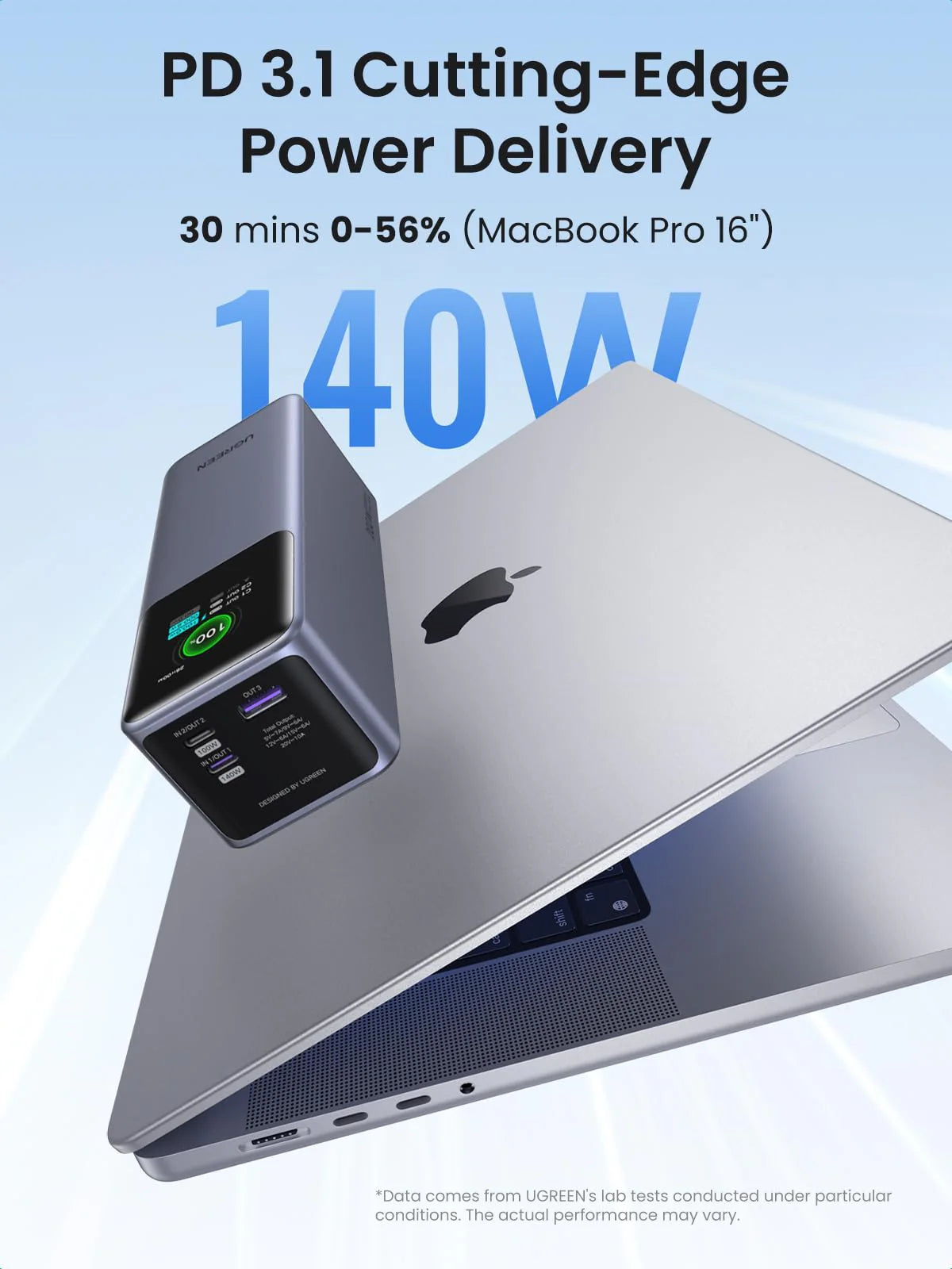 باور بانك يو جرين نيكسود بسعة 25,000 مللي امبير وبقدرة شحن 200 واط مع شاشة ذكية | UGREEN Nexode Power Bank 25000mAh 200W with Smart Digital Display