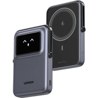 بنك طاقة UGREEN Robot مغناطيسي لاسلكي 10000mAh 20W مع حامل | UGREEN 10000mAh Mini Magnetic Wireless Robot 20W Power Bank With Holder