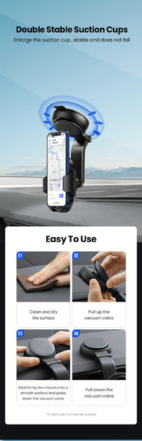 UGREEN Waterfall-Shaped Suction Cup Phone Mount | حامل هاتف بكوب شفط على شكل شلال من يوجرين