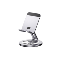 حامل هاتف FlexiView دوّار من الألومنيوم رمادي | Innostyle FlexiView Aluminum Rotating Stand Gray AS-S1GY