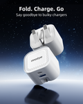 شاحن جداري NeoFold GaN أبيض 35 واط | Innostyle NeoFold 35W Charger White NF33WHT