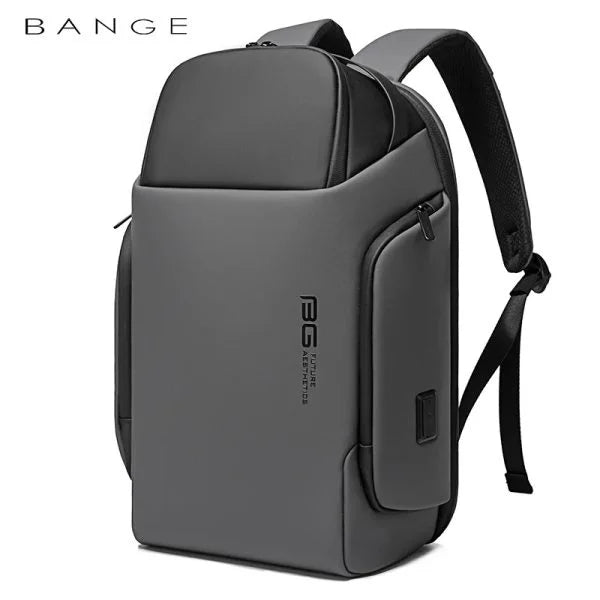 Çenteya Piştê ya Pir-Beş a Bange Dire bi Qulfa TSA û Porta Barkirina USB | Çenteya Piştê ya Laptopê ya Pir-Beş a Future Aesthetic a Bange Dire - Reş