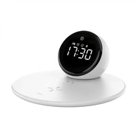 شاحن لاسلكي 15 واط مع منبه رقمي ومكبر صوت بلوتوث من ويوو - WIWU 15W Wireless Charger with Digital Alarm Clock and Bluetooth Speaker