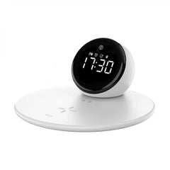 Şarjêra Bêtêl a WIWU 15W bi Saeta Alarmê ya Dîjîtal û Axaftvana Bluetooth