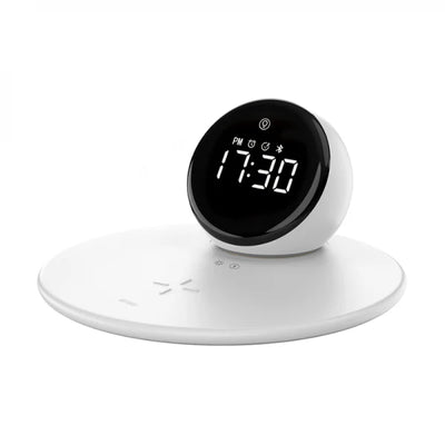 Şarjêra Bêtêl a WIWU 15W bi Saeta Alarmê ya Dîjîtal û Axaftvana Bluetooth
