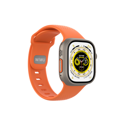 سير ساعة ويوو من مطاط FKM بتصميم يسمح بالتهوية | WiWU Wi-WB201 Breathable FKM Rubber Watch Strap