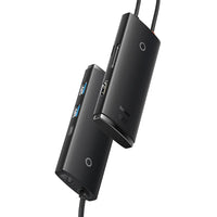 هاب Baseus Lite 6 منافذ Type-C | Baseus Lite 6-Port Type-C HUB (HDMI+USB3.0+SD/TF) Black