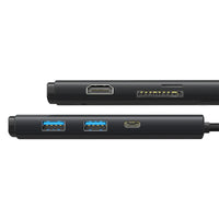 هاب Baseus Lite 6 منافذ Type-C | Baseus Lite 6-Port Type-C HUB (HDMI+USB3.0+SD/TF) Black