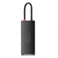 هاب Baseus Lite 6 منافذ Type-C | Baseus Lite 6-Port Type-C HUB (HDMI+USB3.0+SD/TF) Black