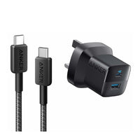 Şarjêra Anker 323 33W bi Kabloya USB-C bo USB-C ya 1m - Reş | Şarjêra Anker 323 33W + Kabloya USB-C bo USB-C (3 ling) - Reş