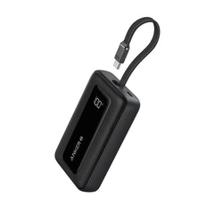 باور بانك أنكر بسعة 10,000 مللي أمبير وبقدرة شحن 30 واط مع كيبل تايب سي مدمج | Anker 10K 30W Power Bank with Built-in USB-C Cable