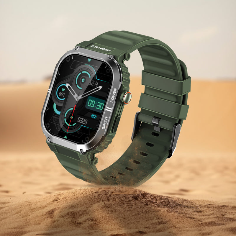 Promate XWatch-SL SportFit Smartwatch 2.01 inch IP68 Green-Angle