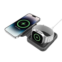شاحن لاسلكي موماكس كيو ماج جو 2 في 1 بقدرة شحن 20 واط | Momax Q.Mag Go 20W 2-in-1 Wireless Charger with MagSafe