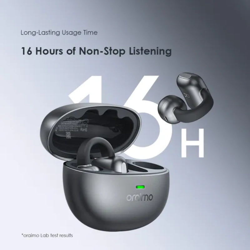 سماعات أورايمو اللاسلكية مفتوحة الاذن - رمادي | Oraimo TWS Earphone OPN-372N - Graphite Grey