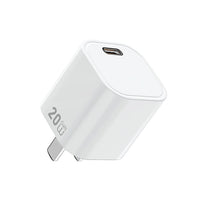 شاحن ويوو Wi-G014 سريع 20 واط GaN مدمج لـ iPhone - أبيض | WiWU 20W Cube GaN Fast Charger Wi-G014 for iPhone - White