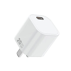 شاحن ويوو Wi-G014 سريع 20 واط GaN مدمج لـ iPhone - أبيض | WiWU 20W Cube GaN Fast Charger Wi-G014 for iPhone - White