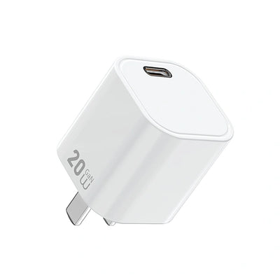 شاحن ويوو Wi-G014 سريع 20 واط GaN مدمج لـ iPhone - أبيض | WiWU 20W Cube GaN Fast Charger Wi-G014 for iPhone - White